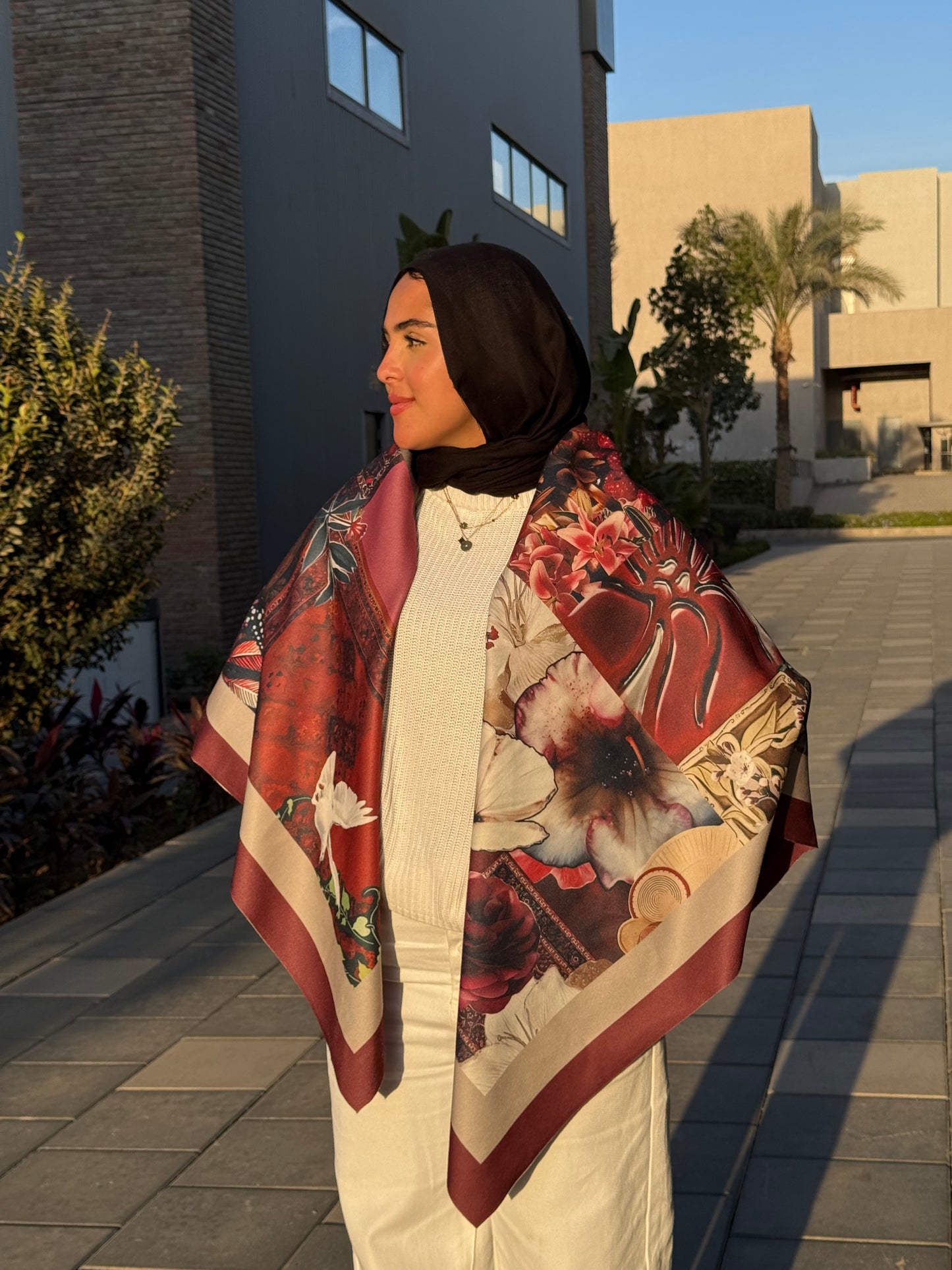 Pomegranate Silk scarf