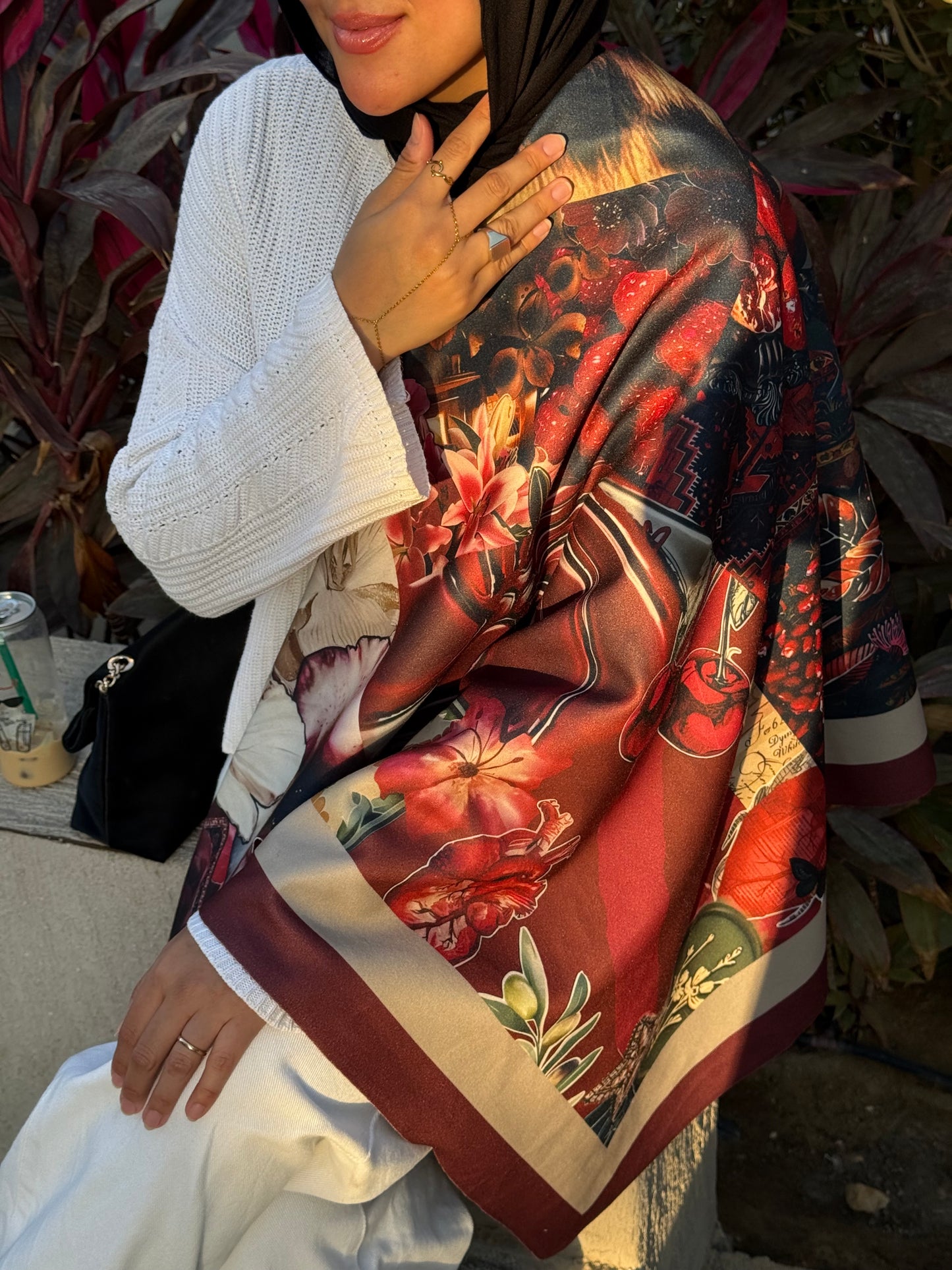 Pomegranate Silk scarf