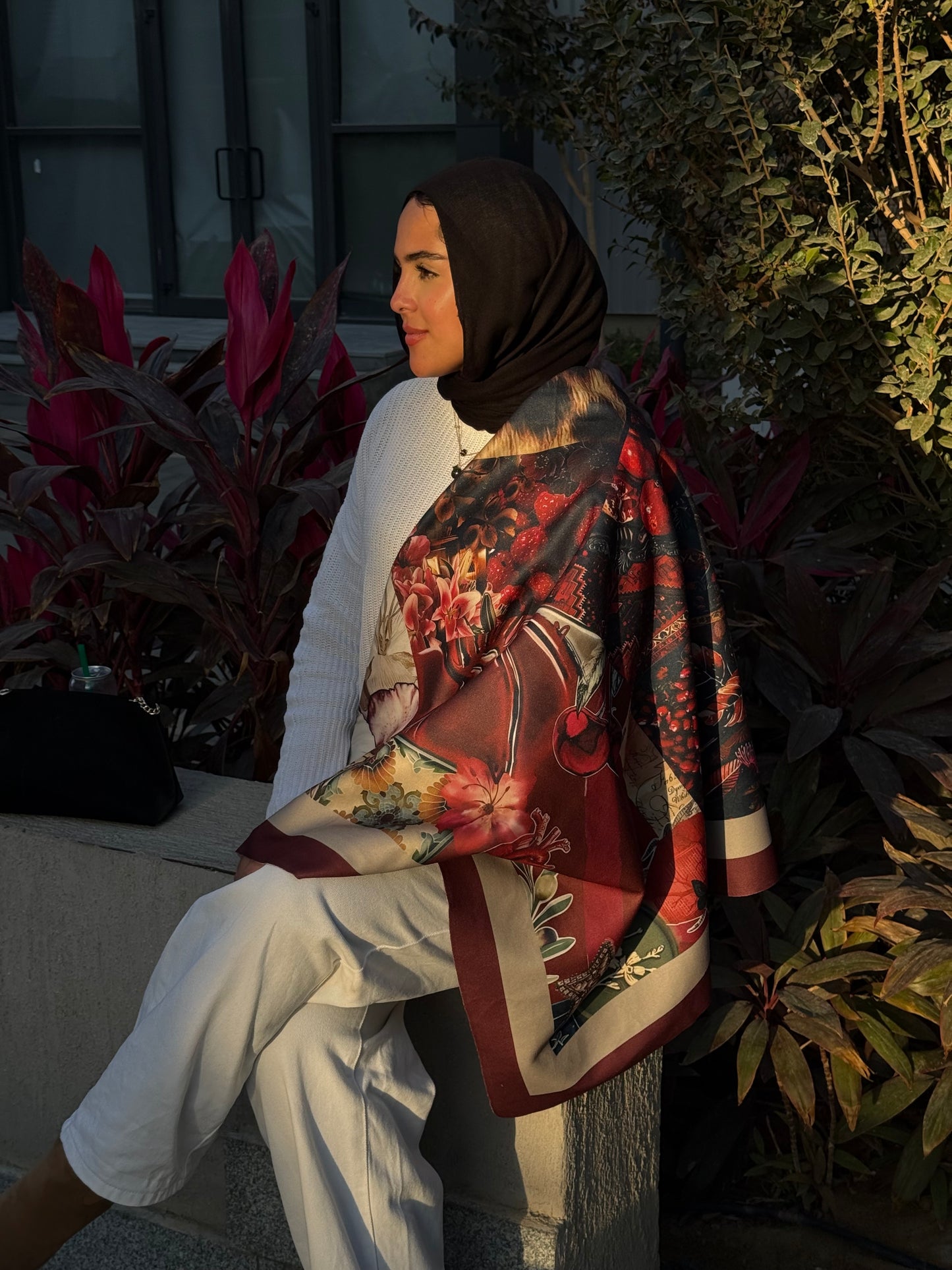 Pomegranate Silk scarf