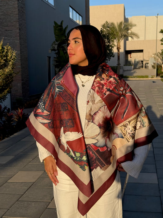 Pomegranate Silk scarf