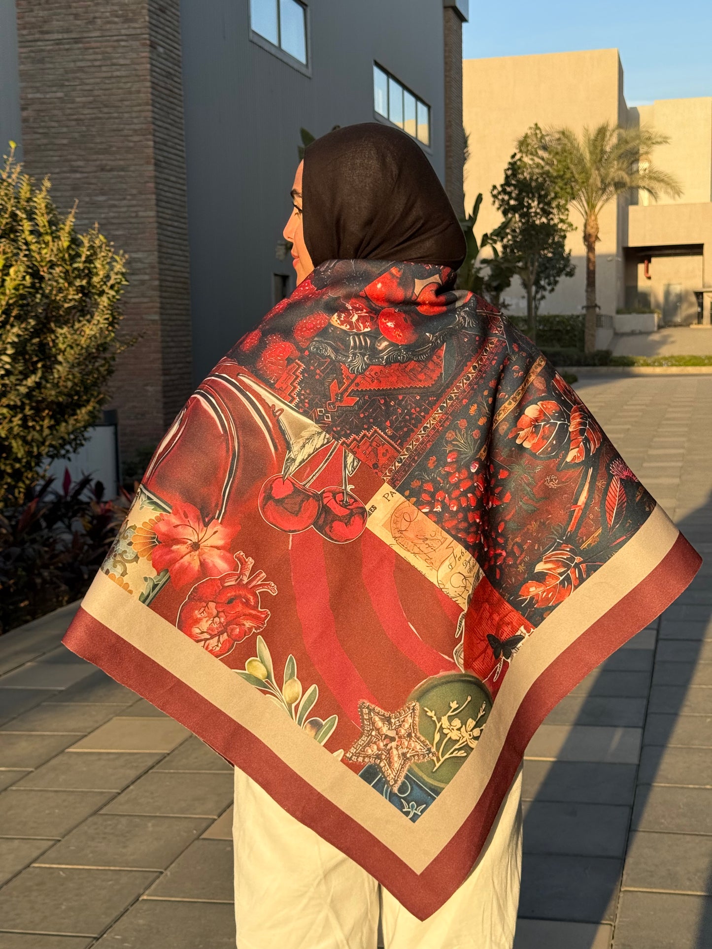 Pomegranate Silk scarf